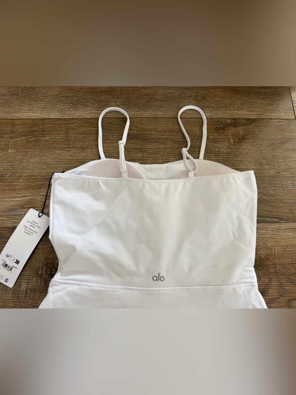 NWT ALO Alosoft Courtside Tennis Dress - White size large - Picture 7 of 7